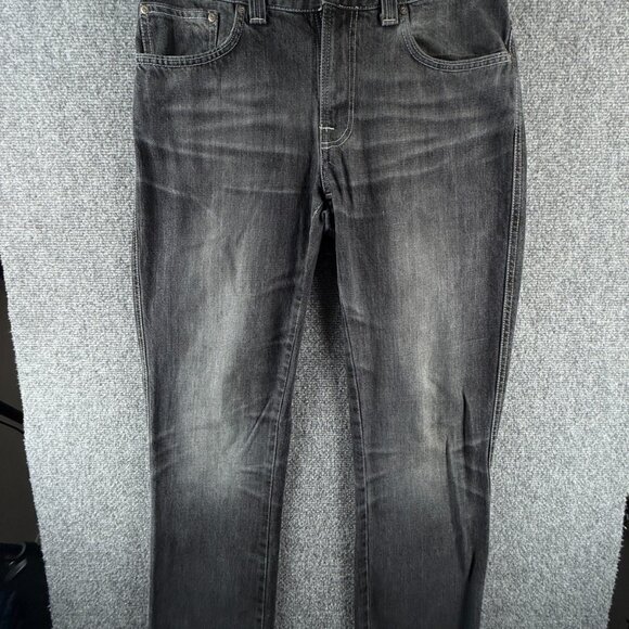 Nudie Jeans Men Denim Jeans Low Slim Jim Used Black Cotton J676 Adult ACTL 32X33 - Picture 1 of 16